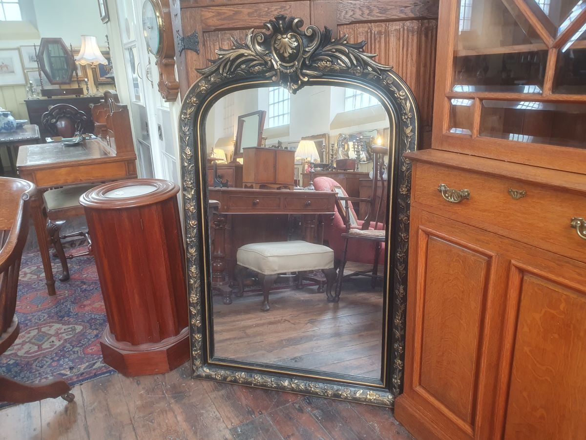 19th Century French Ebonised And Gilt Mirror